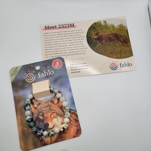 Fahlo Wolf Tracking Bracelet Woodland Green Beaded One Size Fits Most